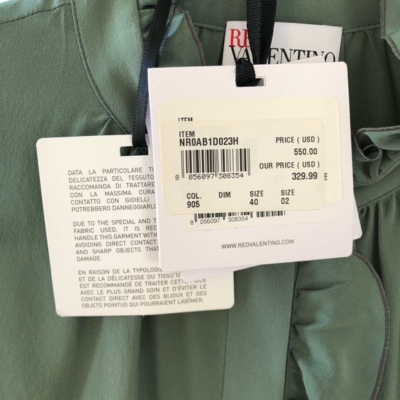 Valentino Ruffled stretch-silk georgette blouse - Picture 4 of 8